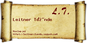 Leitner Tünde névjegykártya