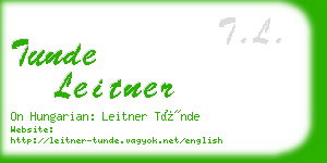 tunde leitner business card